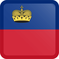 Vlag van Liechtenstein - Knop Vierkant