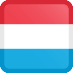 Flag of Luxembourg - Button Square