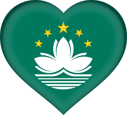 Flag of Macao - Heart 3D