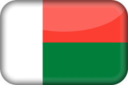 Flagge von Madagaskar - 3D