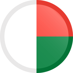 Vlag van Madagaskar - Knop Rond