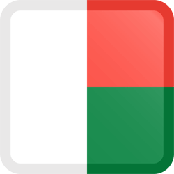 Flag of Madagascar - Button Square