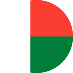 Flagge von Madagaskar - Kreis