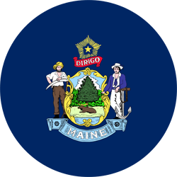 Flag of Maine - Round