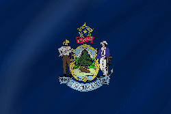 Flagge von Maine - Welle