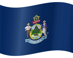 Vlag van Maine - Golvend