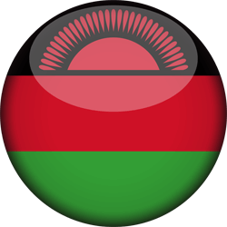 Flagge von Malawi - 3D Runde