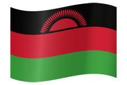 Vlag van Malawi - Golvend
