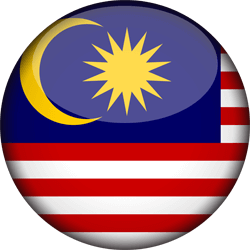 Flagge von Malaysia - 3D Runde