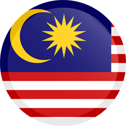 Vlag van Maleisië - Knop Rond