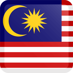 Vlag van Maleisië - Knop Vierkant