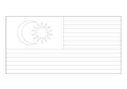 Flagge von Malaysia - A3