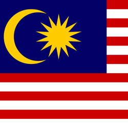 Flagge von Malaysia - Quadrat