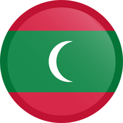 Flagge der Malediven - Knopf Runde