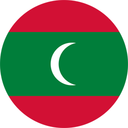 Drapeau des Maldives - Rond