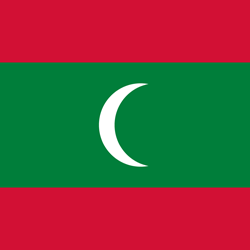 Flagge der Malediven - Quadrat