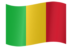 Vlag van Mali - Golvend