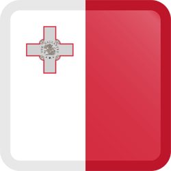 Vlag van Malta - Knop Vierkant