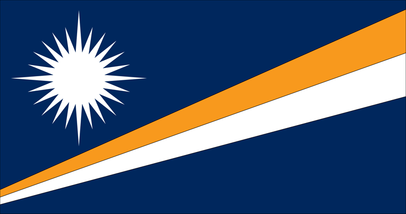 der Marshall-Inseln Flagge Paket
