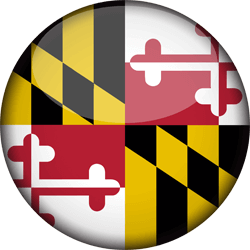 Flagge von Maryland - 3D Runde