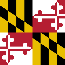 Flagge von Maryland - Quadrat