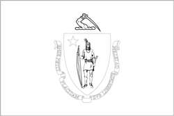 Vlag van Massachusetts - A3