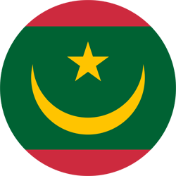 Drapeau de la Mauritanie - Rond
