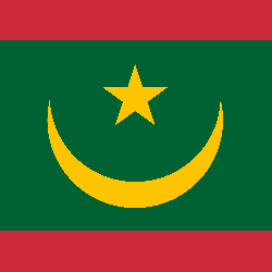 Drapeau de la Mauritanie - Carré