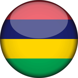 Flagge von Mauritius - 3D Runde