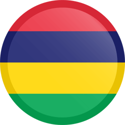 Vlag van Mauritius - Knop Rond