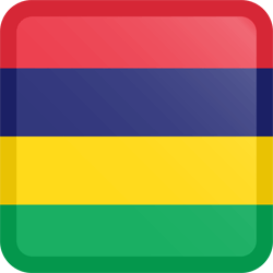 Vlag van Mauritius - Knop Vierkant