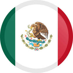 Vlag van Mexico - Knop Rond
