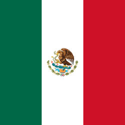 Vlag van Mexico - Vierkant