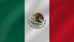 Flagge von Mexiko - Welle
