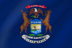 Flagge von Michigan - Welle