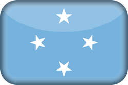Flagge der Föderierten Staaten von Mikronesien, der - Flagge Mikronesien - 3D