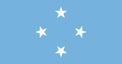 Flagge der Föderierten Staaten von Mikronesien, der - Flagge Mikronesien - Original