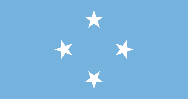 Set complet drapeau les Etats fédéres de Micronésie
