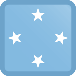 Vlag van de Federale Staten van Micronesië - vlag van Micronesië - Knop Vierkant