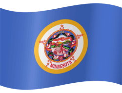 Flagge von Minnesota - Winken
