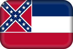 Flagge von Mississippi - 3D