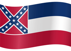 Flagge von Mississippi - Winken