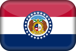 Flagge von Missouri - 3D