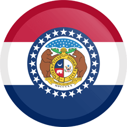 Vlag van Missouri - Knop Rond