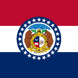 Flagge von Missouri - Quadrat