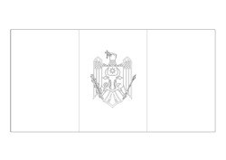 Flagge der Republik Moldau - A3