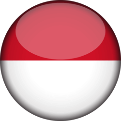 Flag of Monaco - 3D Round