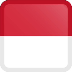 Vlag van Monaco - Knop Vierkant