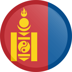 Vlag van Mongolië - Knop Rond