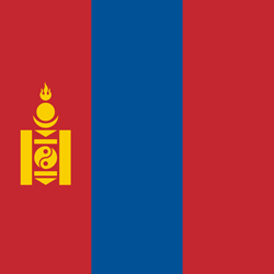 Vlag van Mongolië - Vierkant